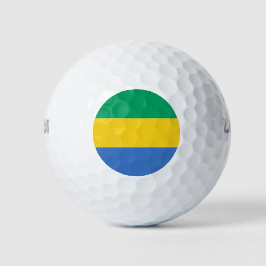Gabon Flag Golfballen (Voorkant)