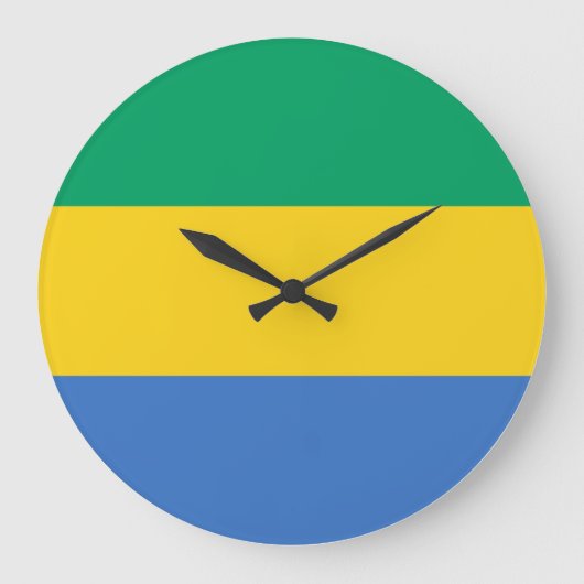 Gabon Flag Grote Klok (Voorkant)