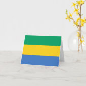 Gabon Flag Kaart (Gele Bloem)