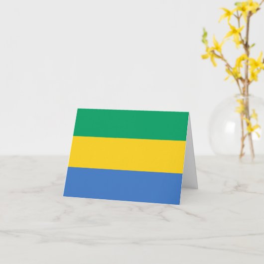 Gabon Flag Kaart (Gele Bloem)