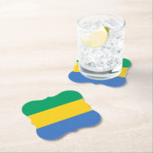 Gabon Flag Kartonnen Onderzetters (Insitu)