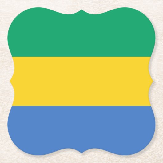 Gabon Flag Kartonnen Onderzetters (Voorkant)
