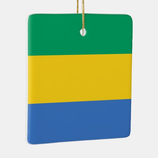 Gabon Flag Keramisch Ornament (Rechts)