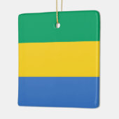 Gabon Flag Keramisch Ornament (Links)