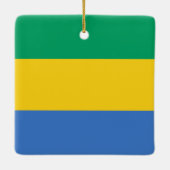 Gabon Flag Keramisch Ornament (Achterkant)