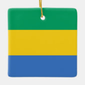 Gabon Flag Keramisch Ornament (Voorkant)