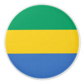 Gabon Flag Keramische Knop (Voorkant)