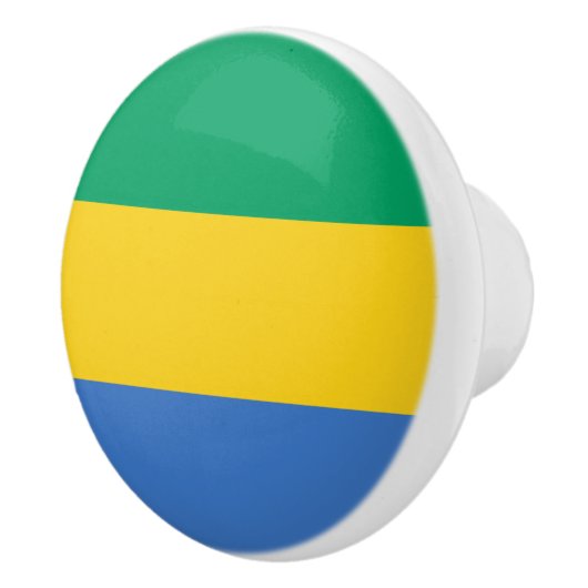 Gabon Flag Keramische Knop (Rechts)