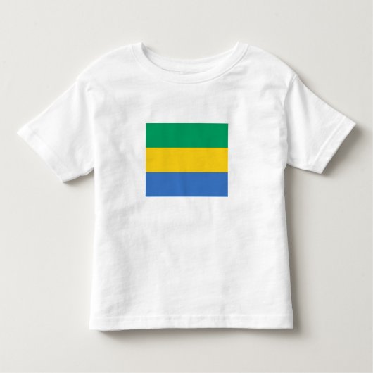 Gabon Flag Kinder Shirts (Voorkant)
