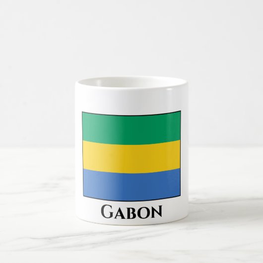 Gabon Flag Koffiemok (Center)