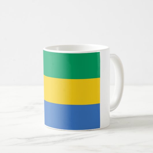 Gabon Flag Koffiemok (Voorkant rechts)