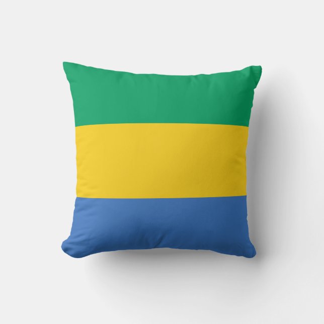 Gabon Flag Kussen (Voorkant)