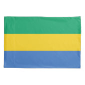 Gabon Flag Kussensloop (Achterkant)