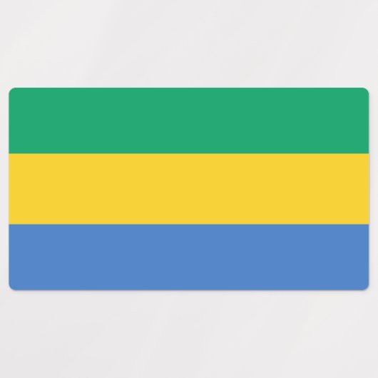 Gabon Flag Labels (Design 1)