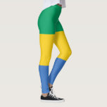 Gabon Flag Leggings<br><div class="desc">Patriottische vlag van Gabon.</div>