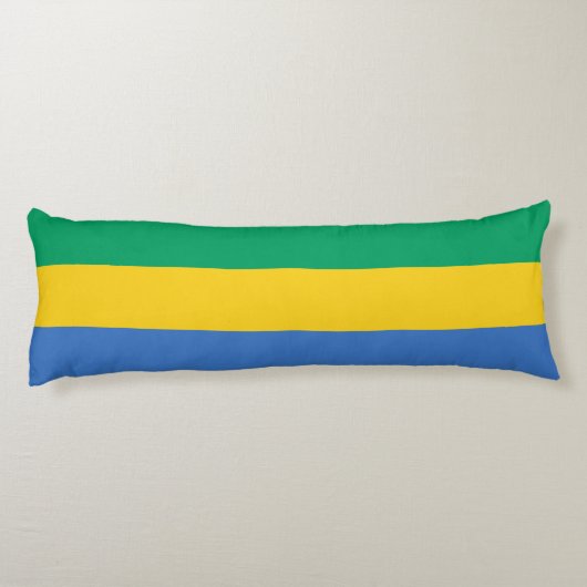 Gabon Flag Lichaamskussen (Achterkant)