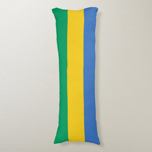 Gabon Flag Lichaamskussen (Voorkant Verticaal)