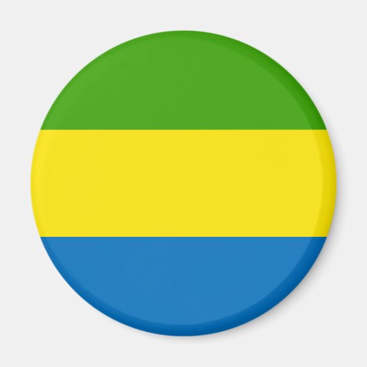 Gabon Flag Magneet (Voorkant)