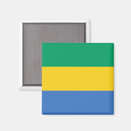 Gabon Flag Magneet (Voorkant / Achterkant)
