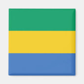 Gabon Flag Magneet (Voorkant)