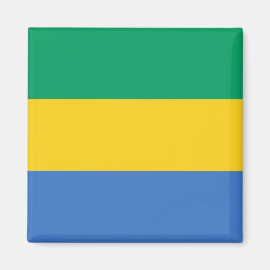 Gabon Flag Magneet (Voorkant)