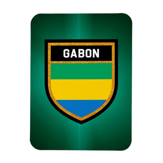 Gabon Flag Magneet (Verticaal)