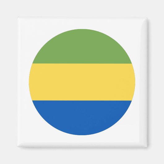 Gabon Flag Magneet (Voorkant)