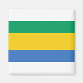 Gabon Flag Magneet (Voorkant)