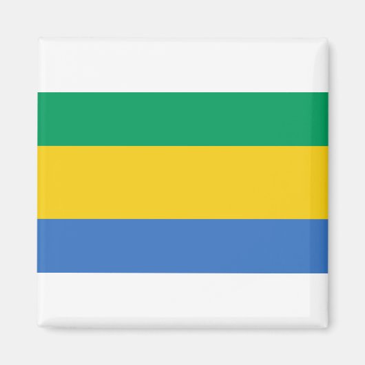 Gabon Flag Magneet (Voorkant)