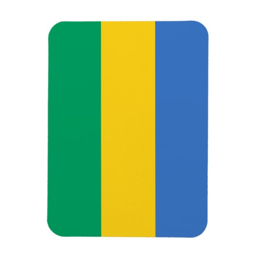 Gabon Flag Magneet (Verticaal)