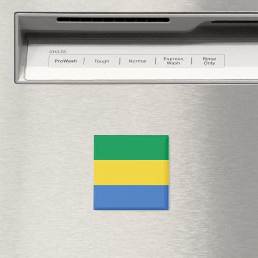 Gabon Flag Magnet (Insitu (Vaatwasser))