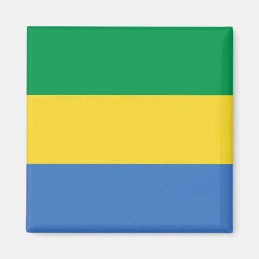 Gabon Flag Magnet (Voorkant)