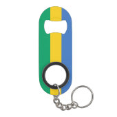 Gabon Flag Mini Flessenopener (Achterkant)