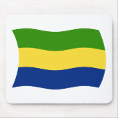 Gabon Flag Mousepad Muismat (Voorkant)