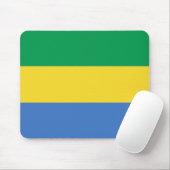 Gabon Flag Mousepad Muismat (Met muis)