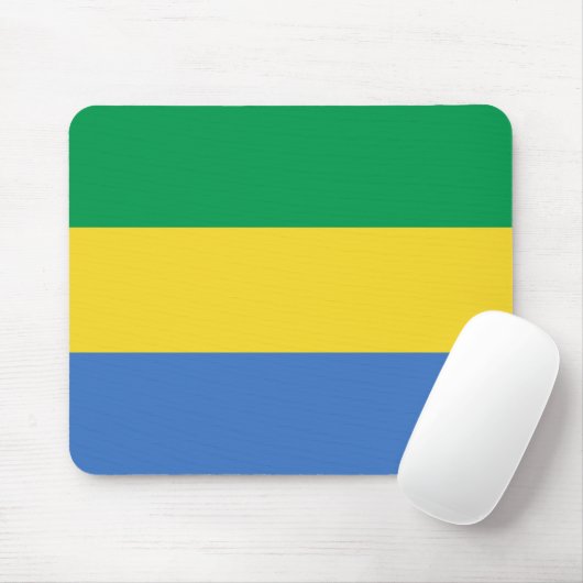 Gabon Flag Mousepad Muismat (Met muis)