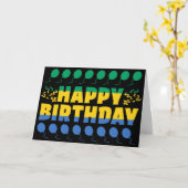 Gabon Flag Patriotic Birthday Kaart (Gele Bloem)
