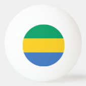 Gabon Flag Pingpongbal (Achterkant)