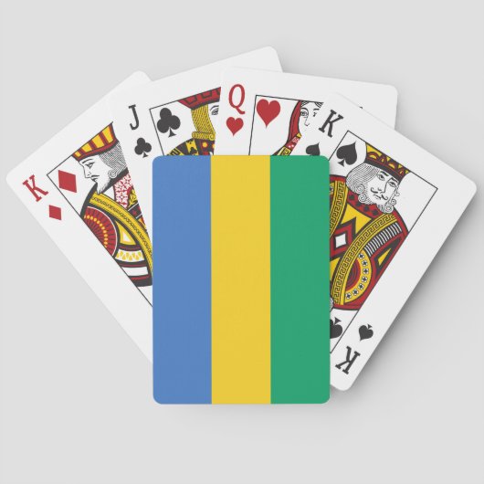 Gabon Flag Pokerkaarten (Achterkant)