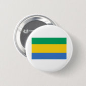 Gabon Flag Ronde Button 5,7 Cm (Voorkant /achterkant)