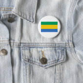 Gabon Flag Ronde Button 5,7 Cm (In situ)