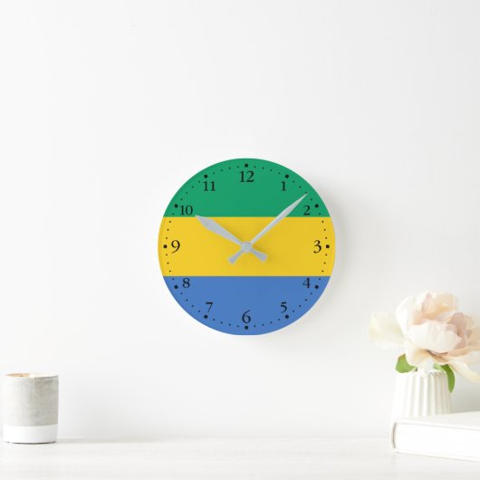 Gabon Flag Ronde Klok (Huis)