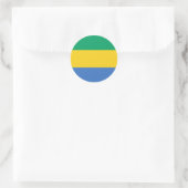 Gabon Flag Ronde Sticker (Tas)