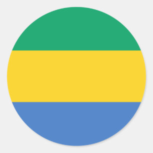 Gabon Flag Ronde Sticker