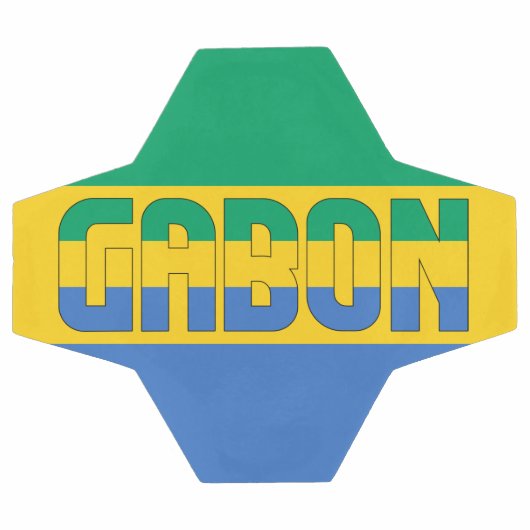 Gabon Flag Schattig Patriotic Voetbal (Enkel)