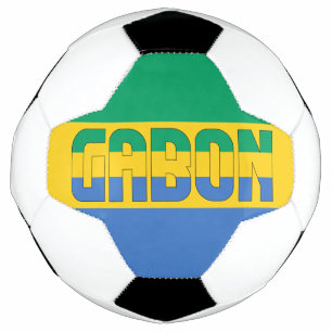 Gabon Flag Schattig Patriotic Voetbal