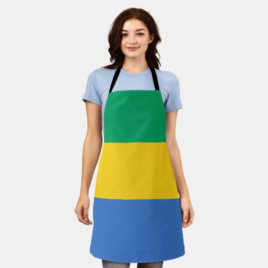 Gabon Flag Schort (Gedragen)