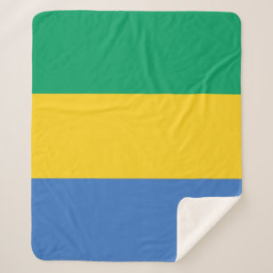 Gabon Flag Sherpa Deken