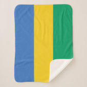 Gabon Flag Sherpa Deken (Voorkant)