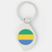 Gabon Flag Sleutelhanger (Voorkant)